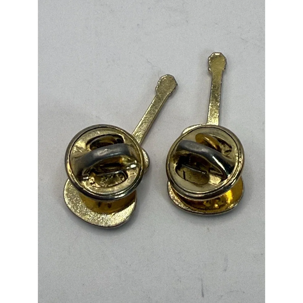 Guitar Lapel Pins Set of 2 Gold Tone‎ Musician Rock Band Accessories